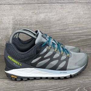 Merrell Antora 2 Gore-Tex Women’s Sz 7W Gray Blue Low Top Vibram Hiking Shoes